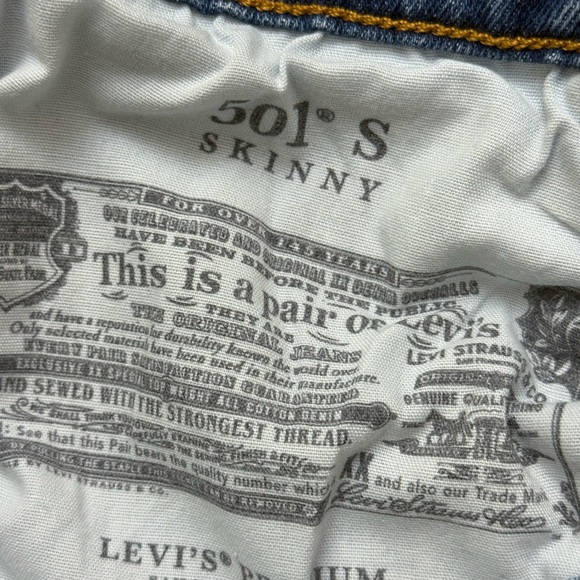 Levi's Women’s 501 S Blue Jeans - Picture 6 of 9